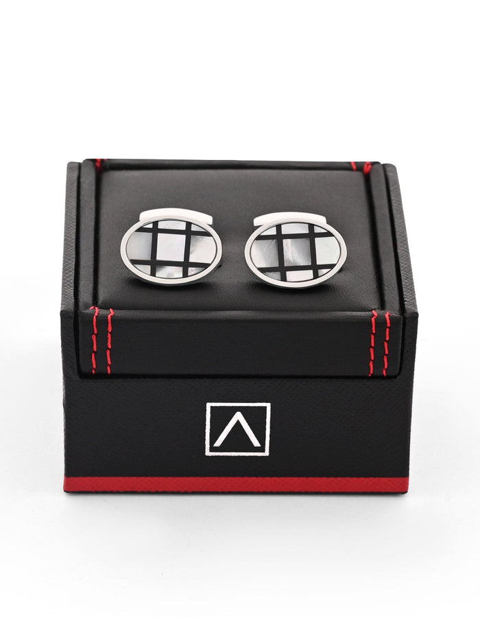 White Circle Cufflink