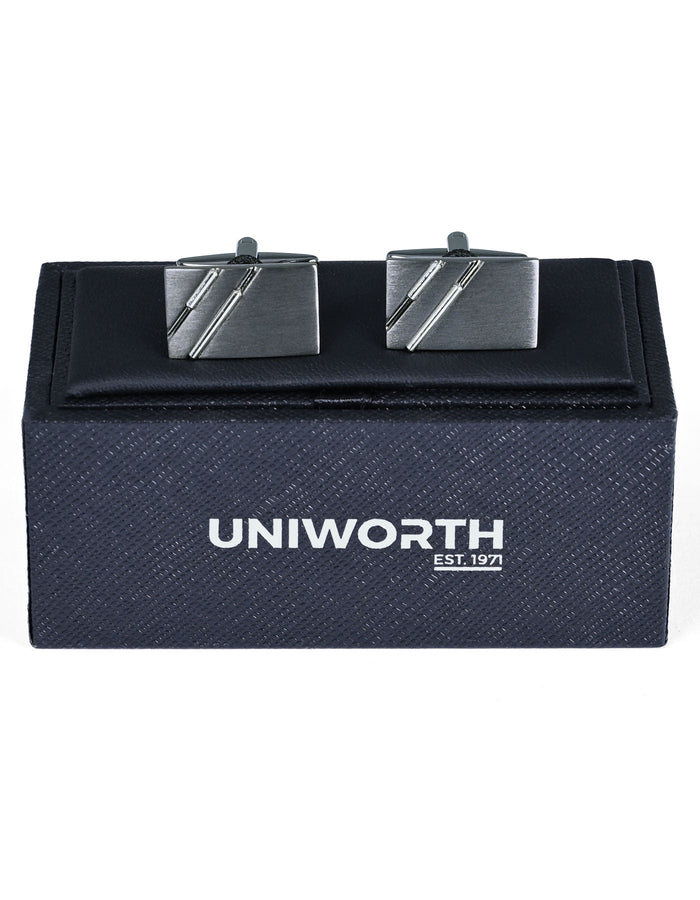 Gun Metalic Square Cufflink