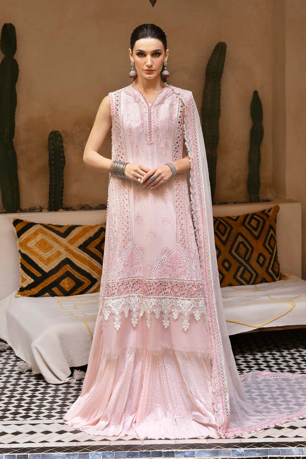 Embroidered Lawn Suit Powder Pink