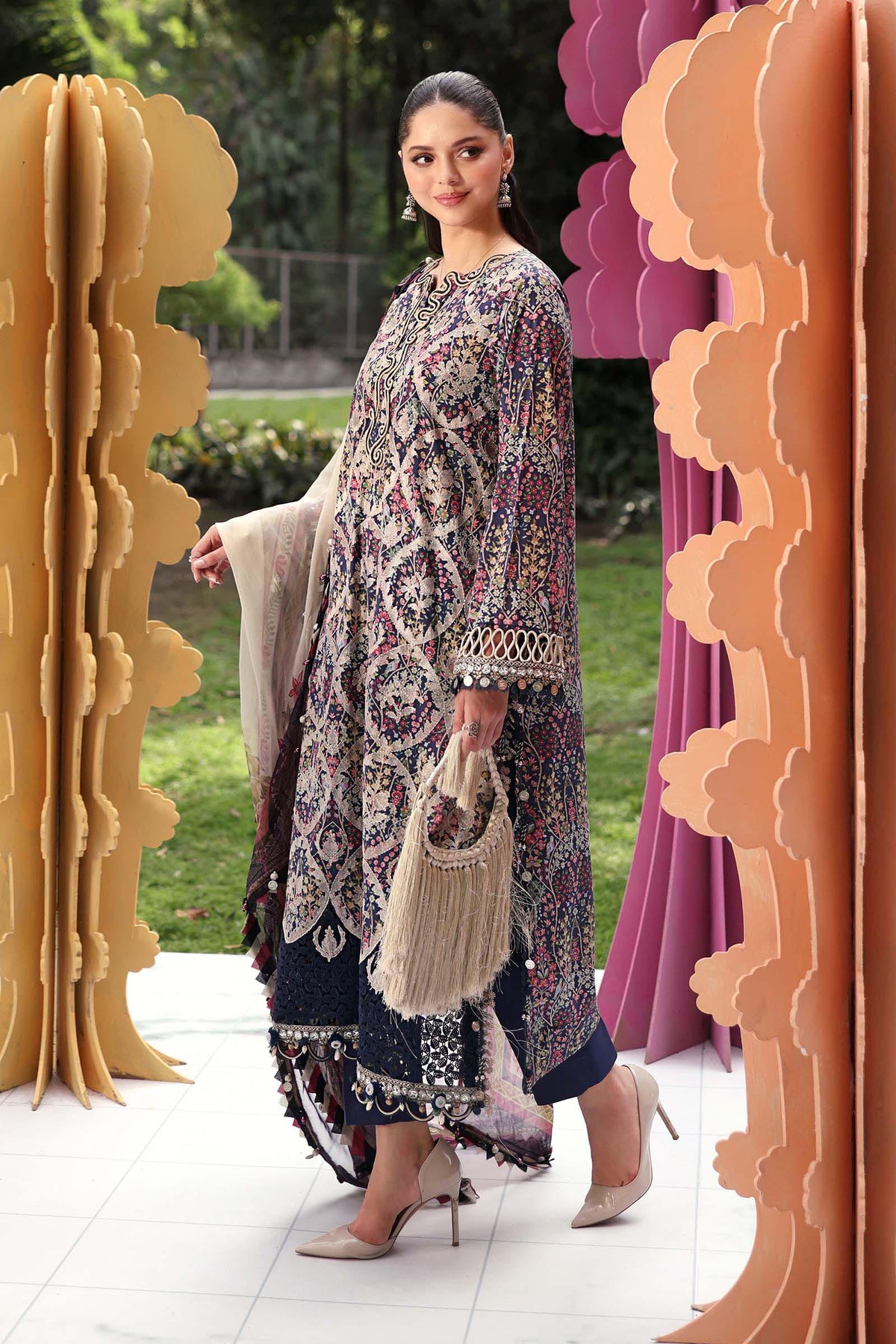 3 Piece Unstitched Embroidered Lawn Suit