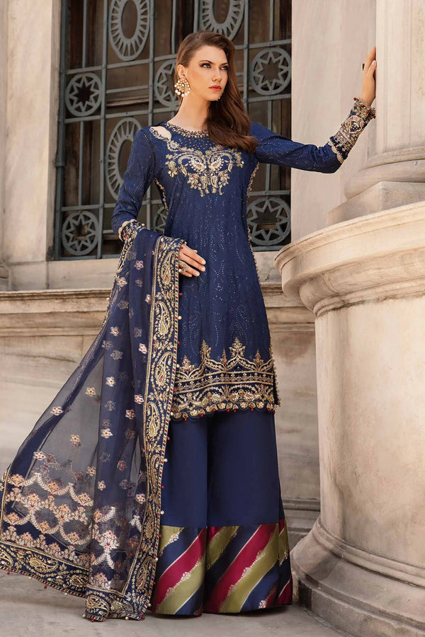 Embroidered Cotton Satin Suit | CST-804