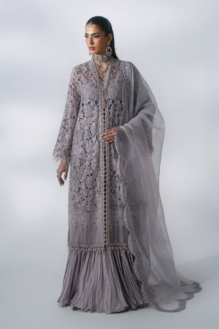 BD-3105 Lilac Embroidered Organza Suit