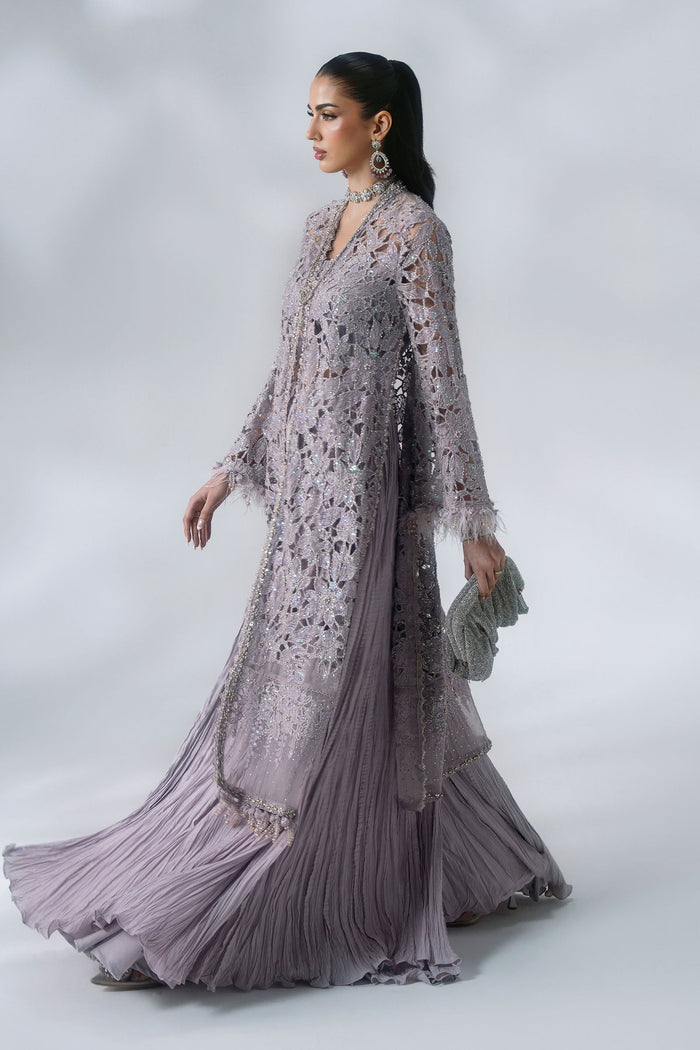 BD-3105 Lilac Embroidered Organza Suit