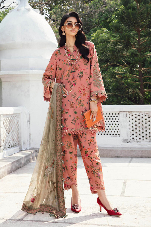 3 Piece Unstitched Embroidered Linen Suit  MPT-2707-A