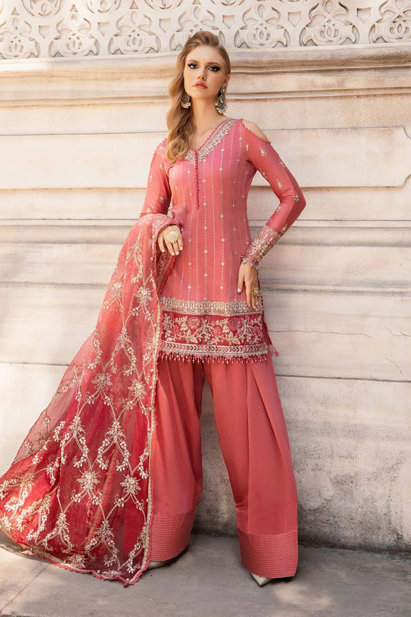 Embroidered Cotton Satin Suit | CST-809