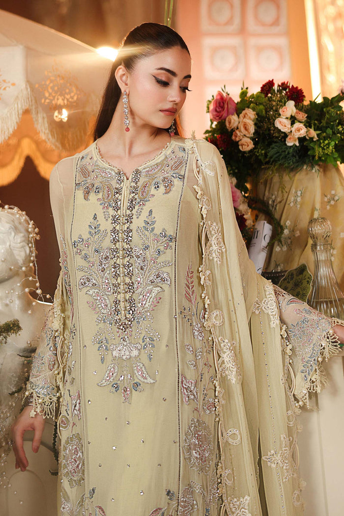 3 Piece Unstitched Embroidered Chiffon Suit