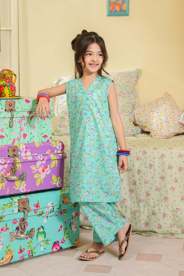 Printed Kurti With Trousers (DGKSB-01)