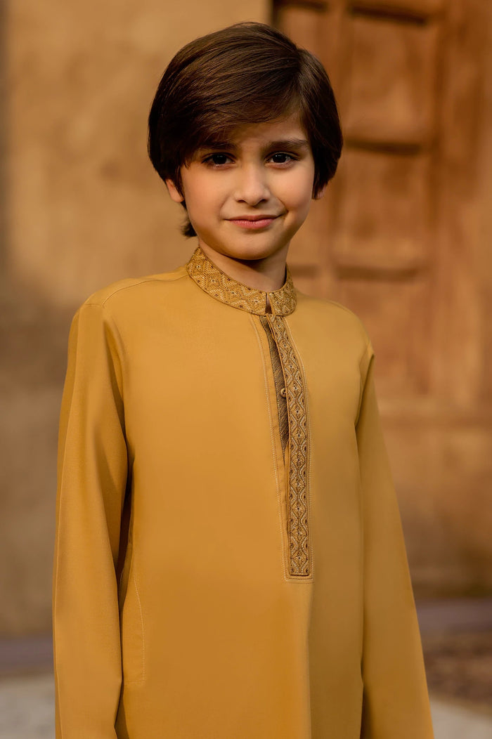 Mustard Boys Kurta Pajama