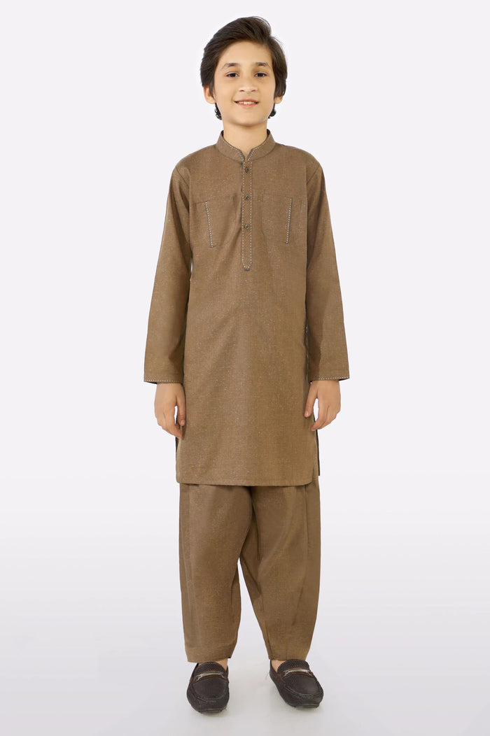 Light Brown Boys Kameez Shalwar
