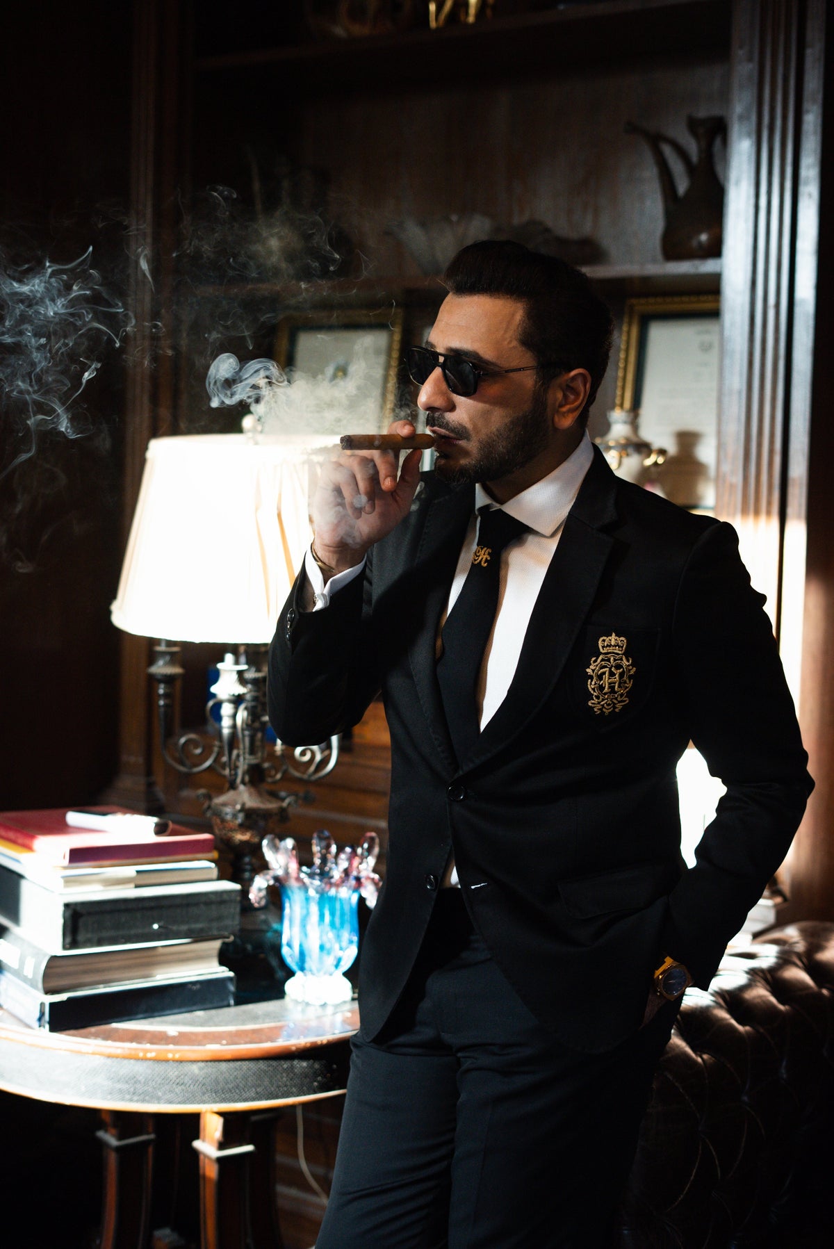 Black Italian Velvet Two Piece Suit