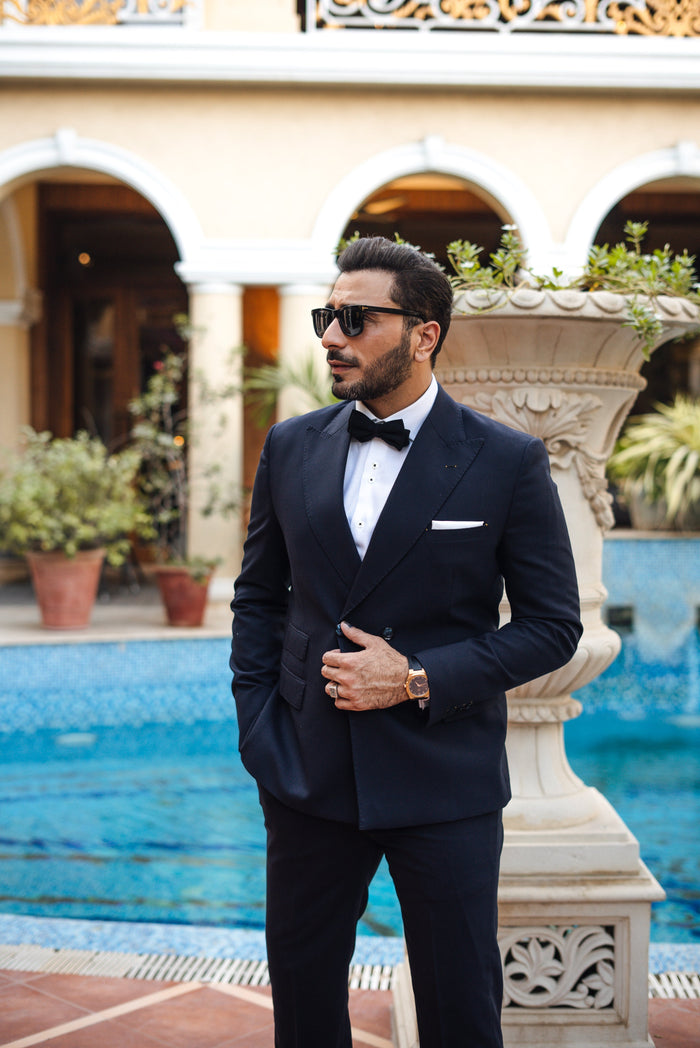 Navy Blue Luciano Double-Breasted Suit