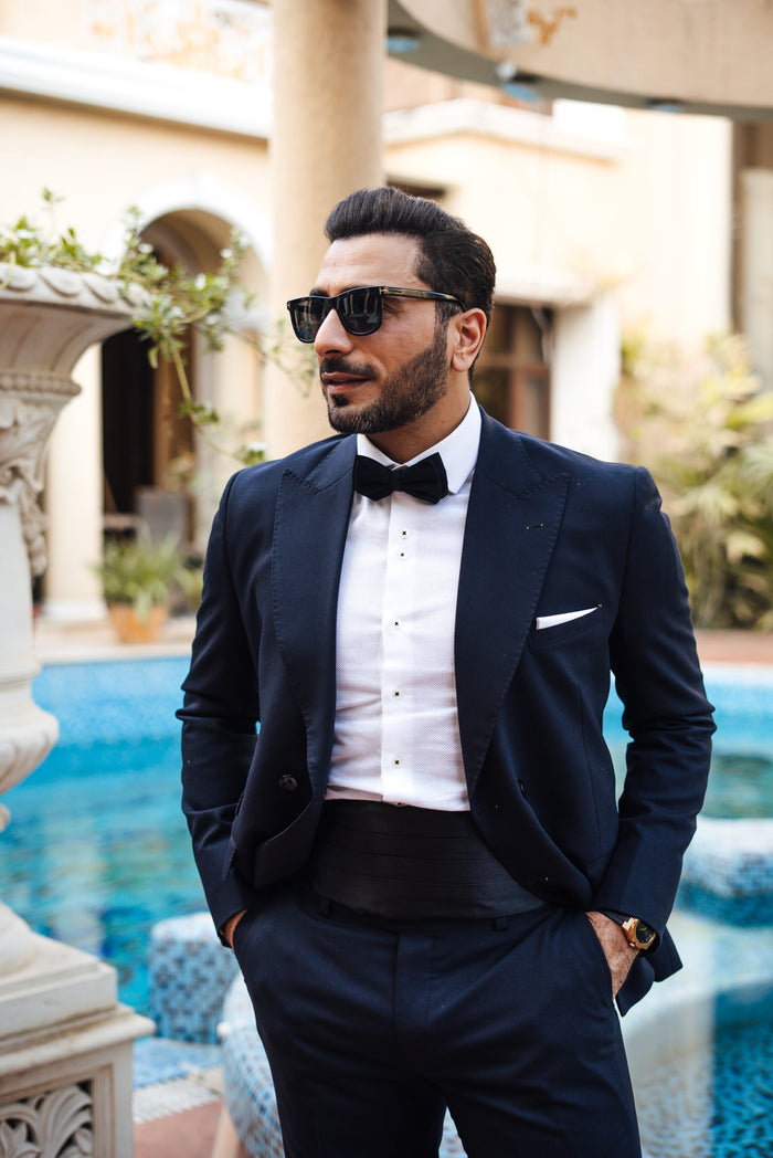 Navy Blue Luciano Double-Breasted Suit