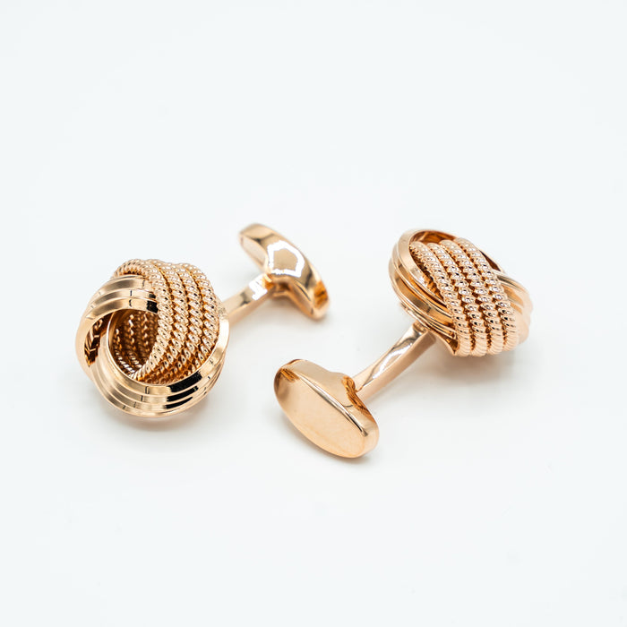 Rose Gold Knot Cufflinks