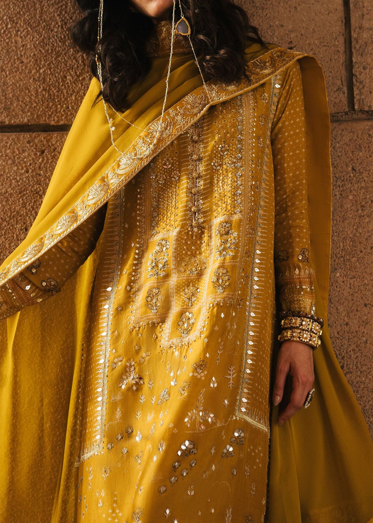 Patakha Amber 3 Piece Tussal Silk