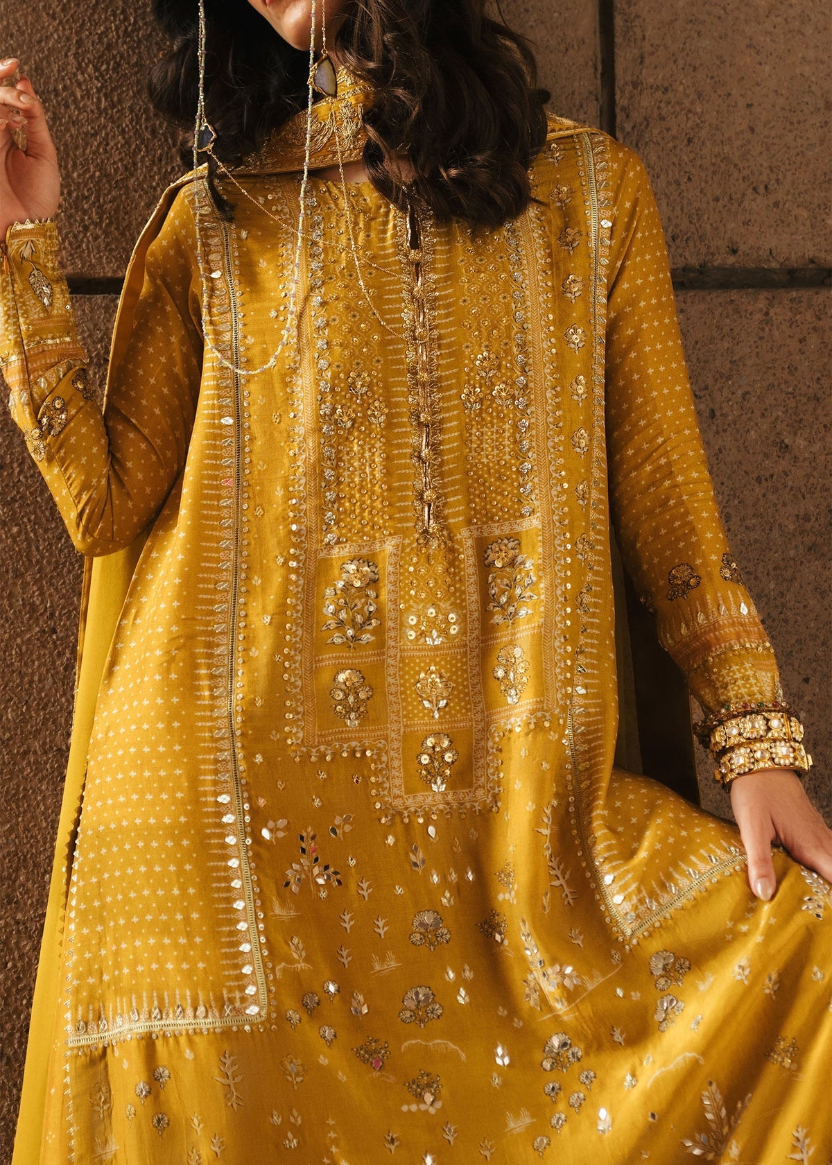 Patakha Amber 3 Piece Tussal Silk