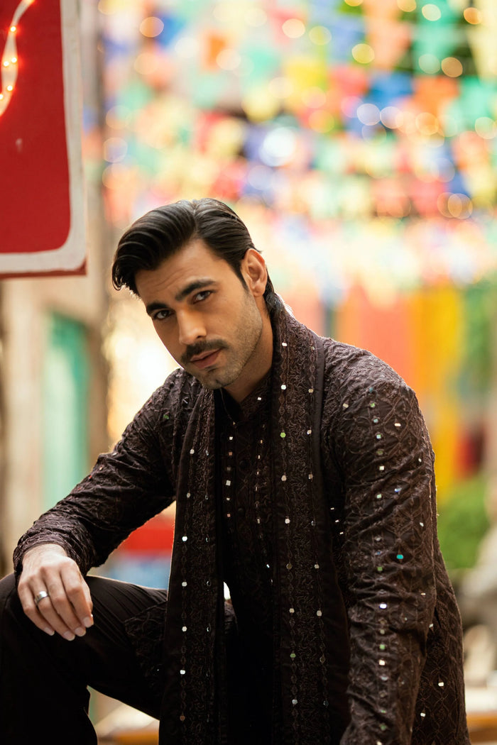 Sheesh - Posh Dark Brown Kurta Pajama