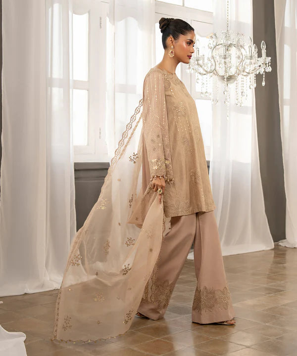 3 Piece - Embroidered Silk Suit