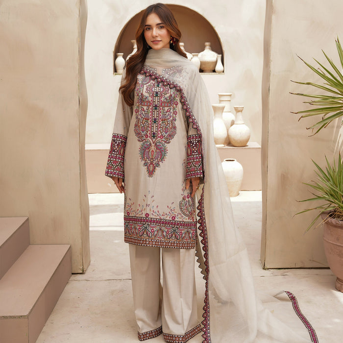 2519 Embroidered 3 Piece