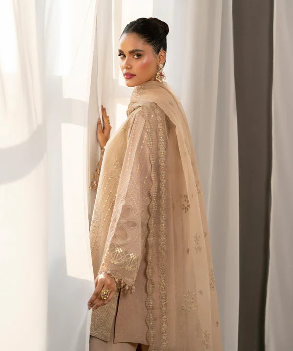 3 Piece - Embroidered Silk Suit