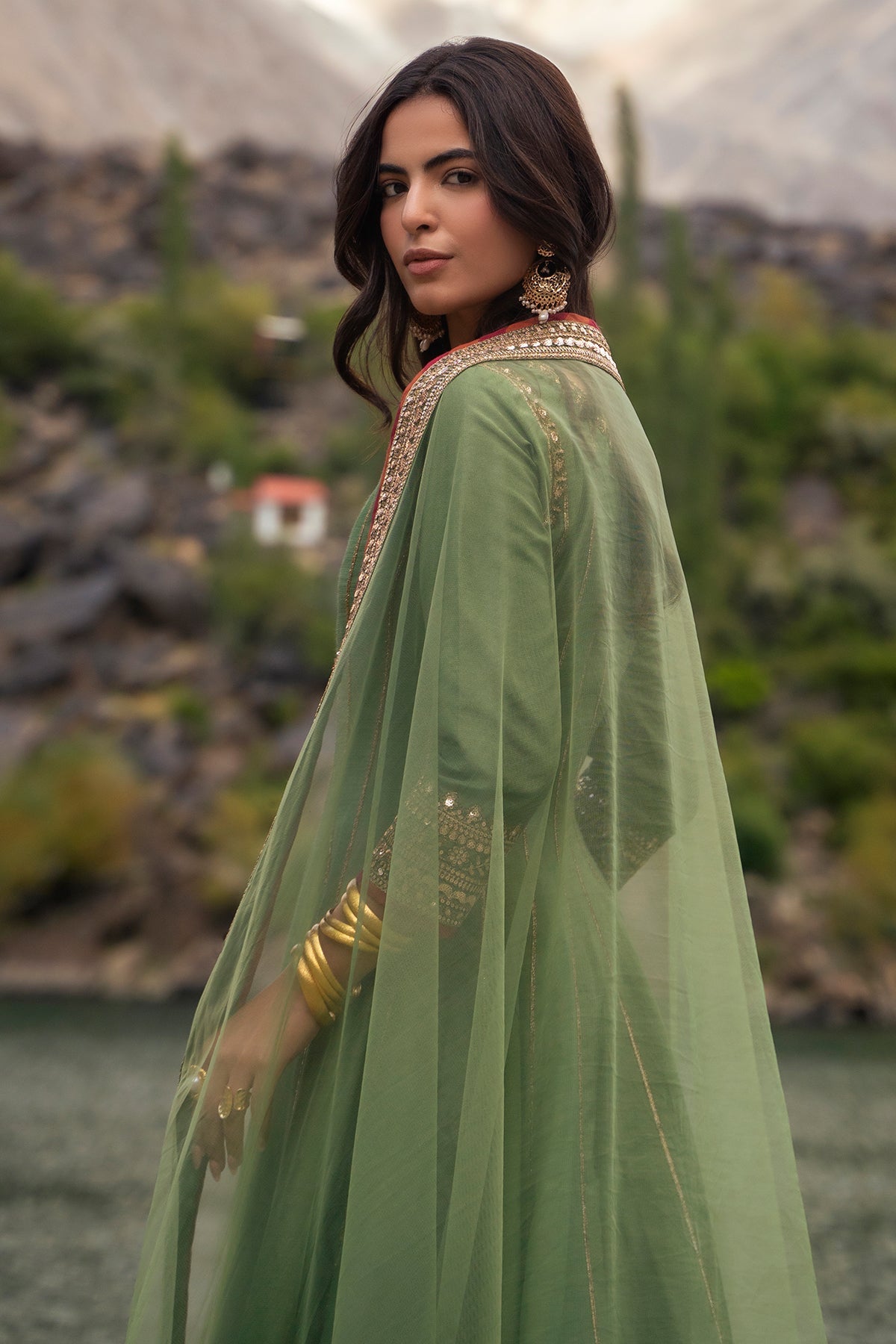 3-PC Stitched Embroidered Raw Silk CMA-6-475