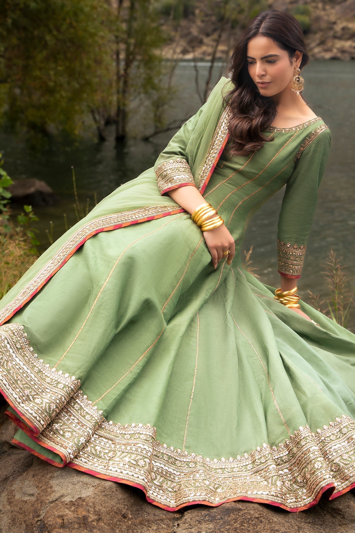 3-PC Stitched Embroidered Raw Silk CMA-6-475