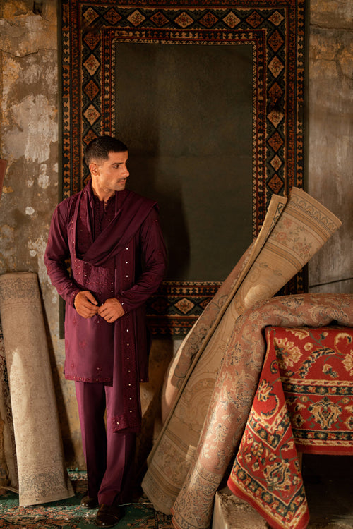 AINA - KAARI TEAL PURPLE KURTA PAJAMA