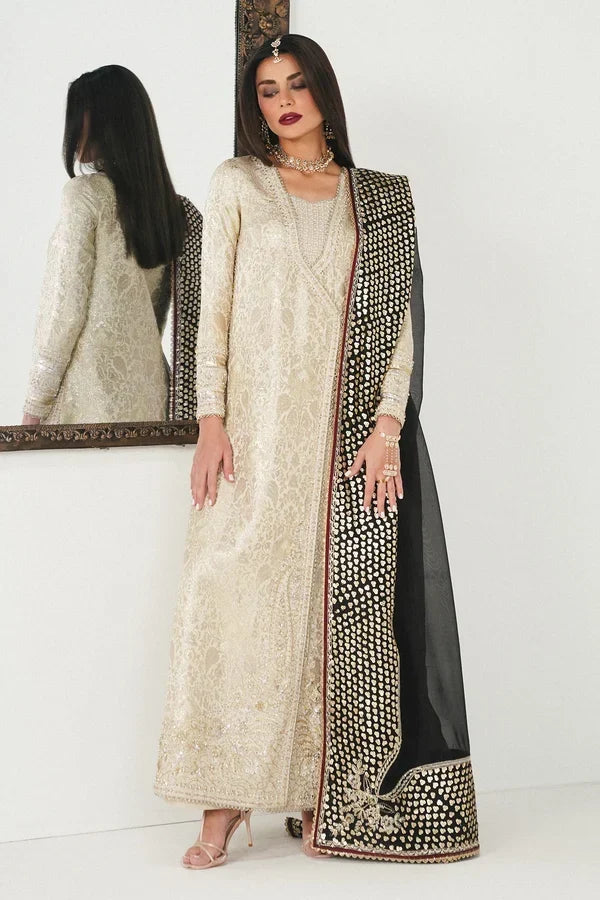 Meznah by Saad Bin Shahzad Festive ’26 | Silk Jamawar Angrakha Ensemble
