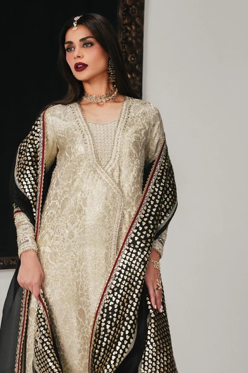 Meznah by Saad Bin Shahzad Festive ’26 | Silk Jamawar Angrakha Ensemble