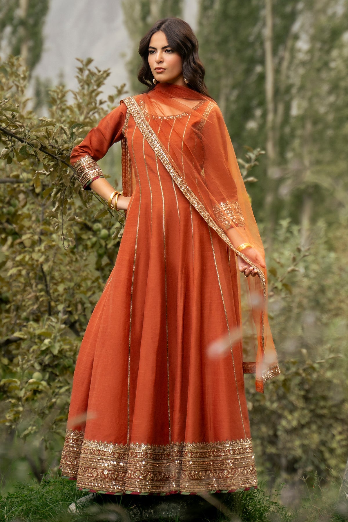 3-PC Stitched Embroidered Raw Silk CMA-6-476