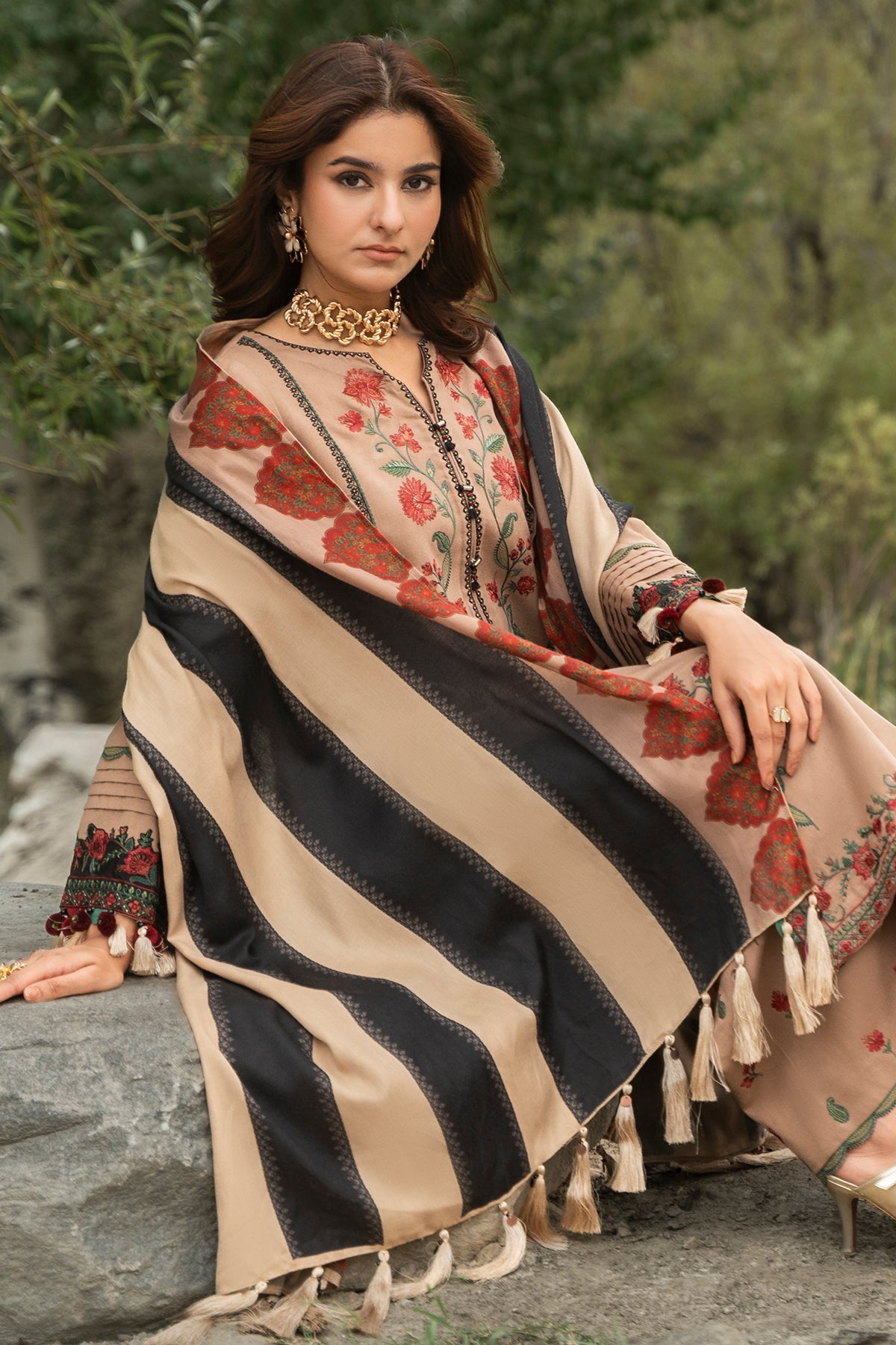3-PC Unstitched Peach Leather Collection PSW6-17