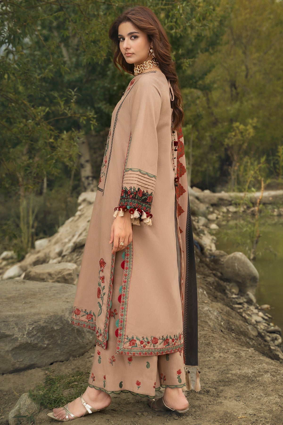 3-PC Unstitched Peach Leather Collection PSW6-17