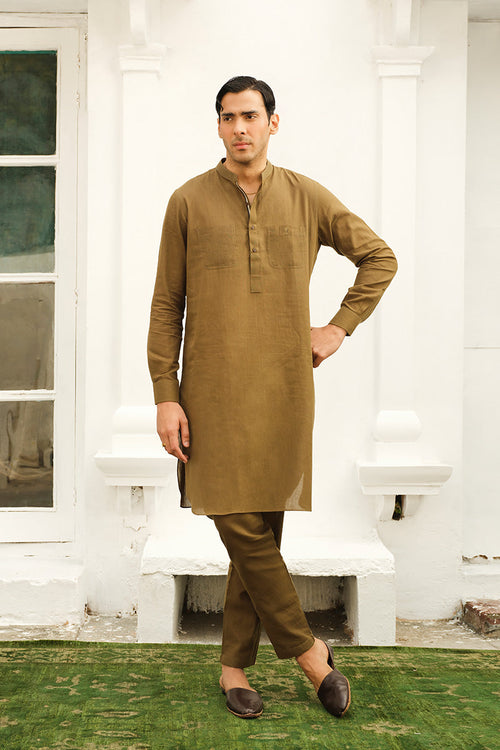 Olive Green Kurta Pajama