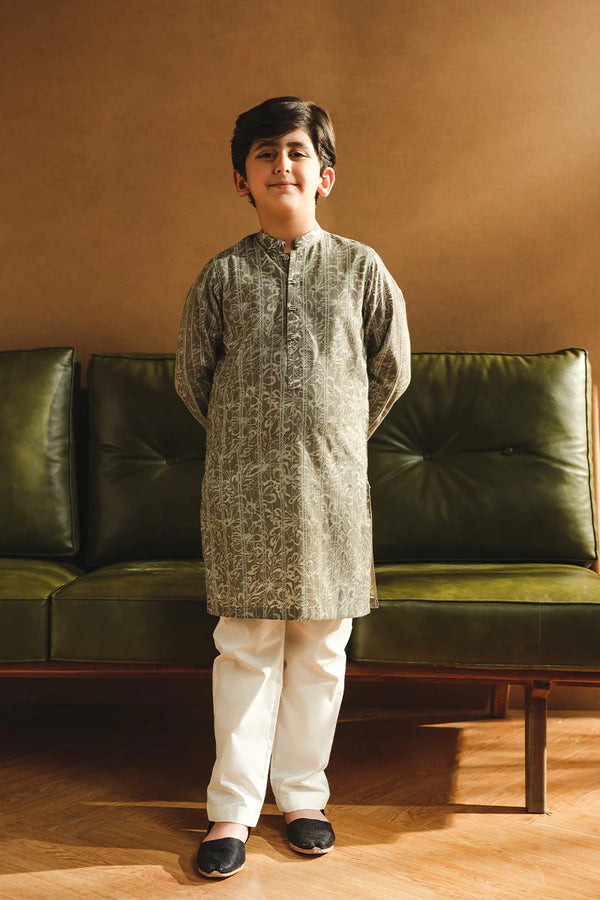 OLIVE GREEN KURTA PAJAMA