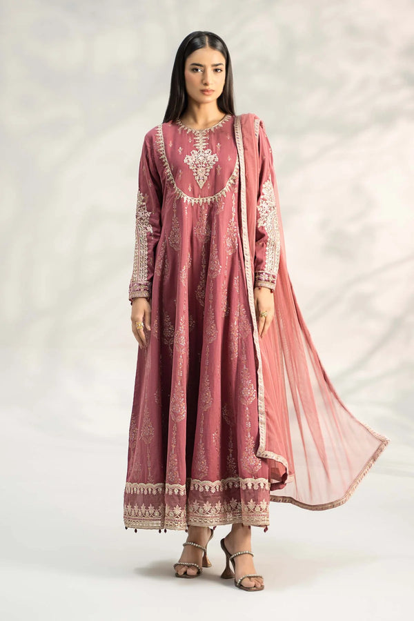 3 Piece Embroidered Jacquard Suit | DW-W24-81