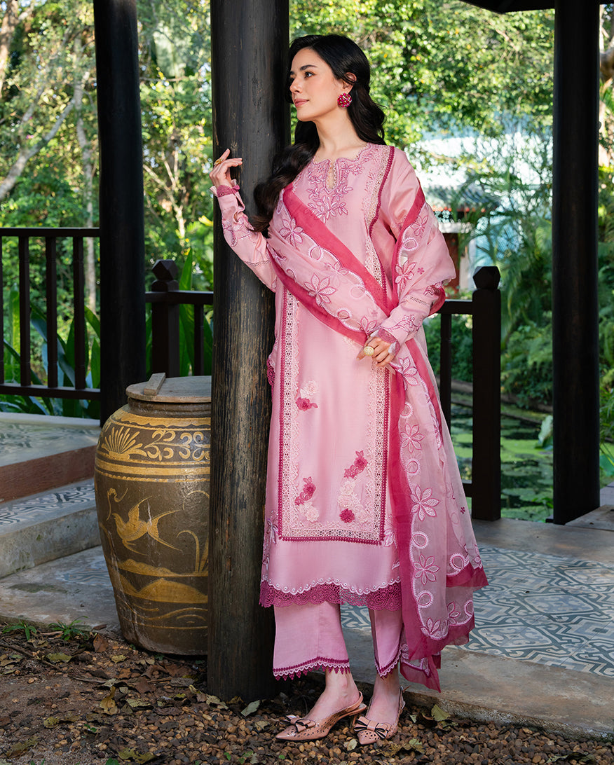 Dolce Meadow – Pink Paper Cotton Casual Dress | Mushq x La Toscana