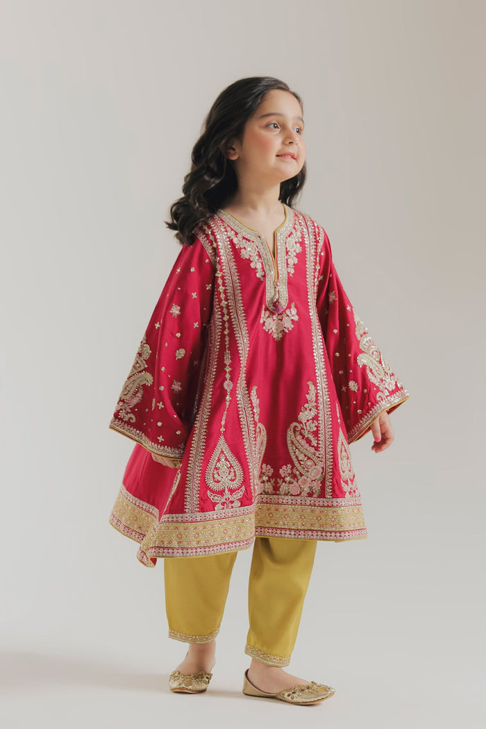 Wine Red Embroidered Suit