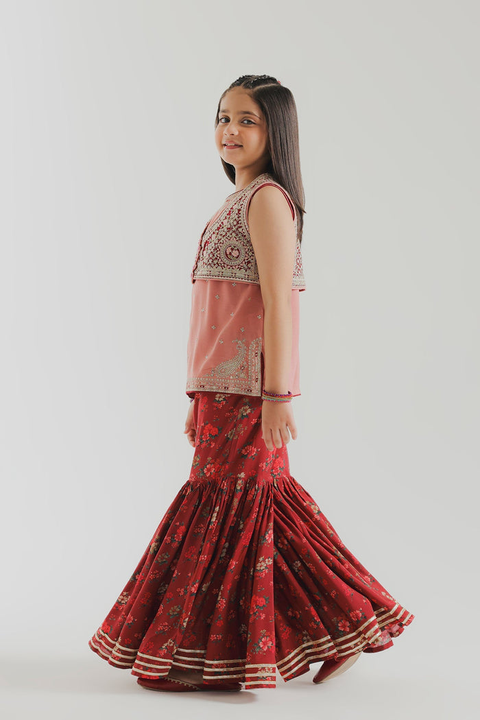 Blush Coral Embroidered Suit
