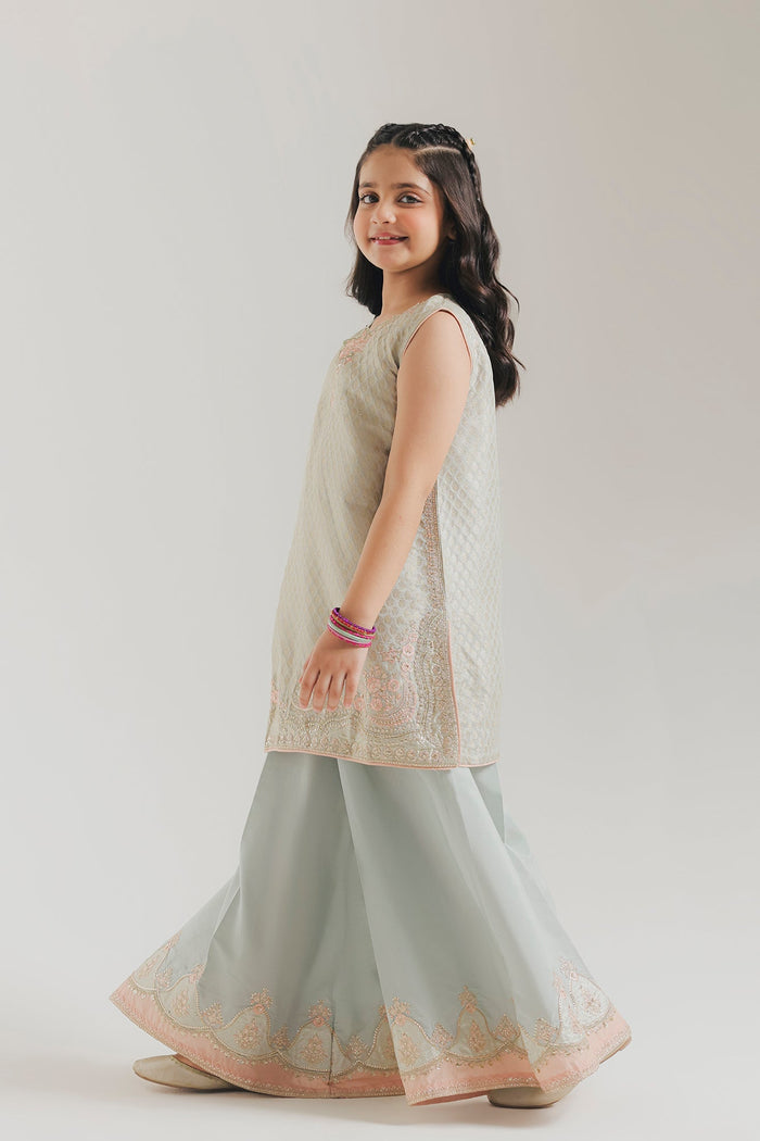 Pastel Green Embroidered Suit