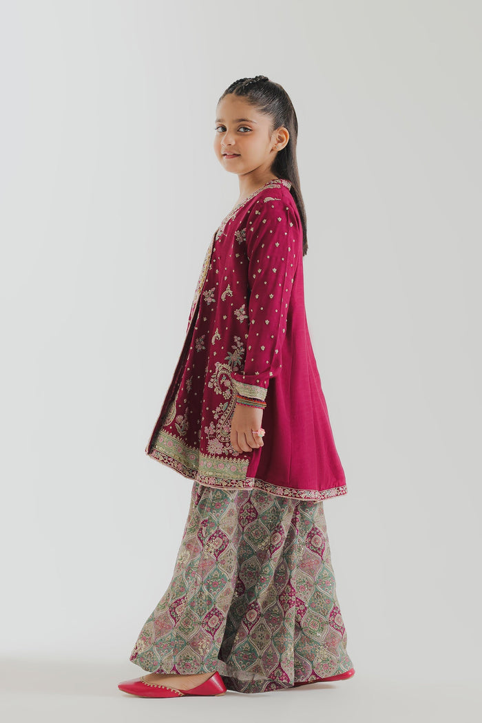 Deep Magenta Embroidered Suit