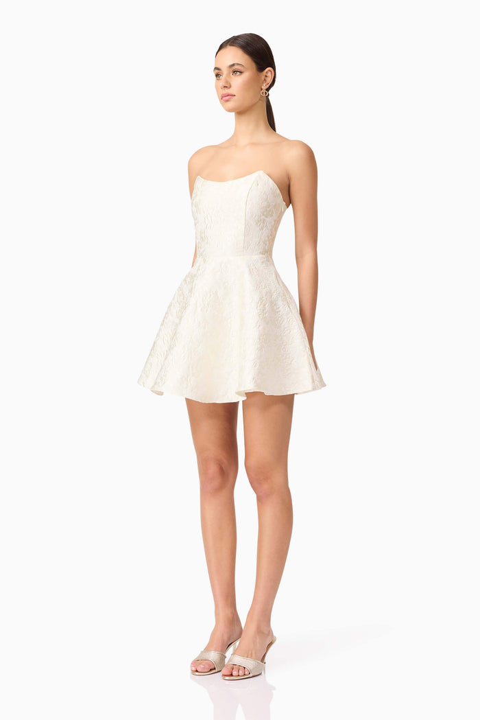 Galadirel Strapless Mini Dress in White