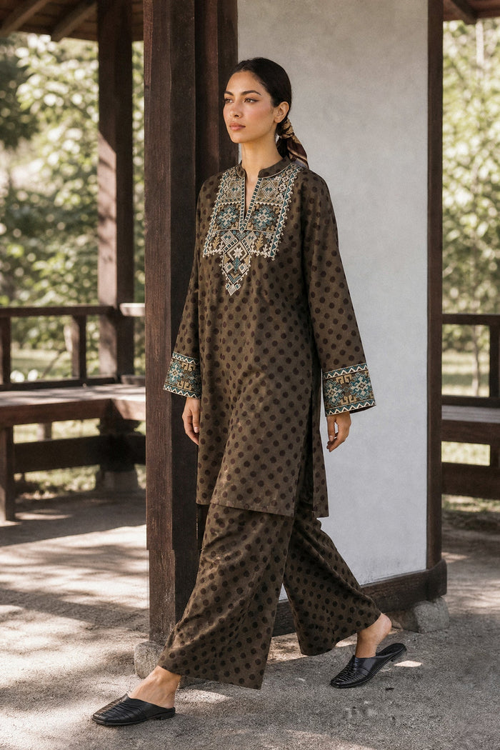 Embroidered 2 Piece Suit E9327