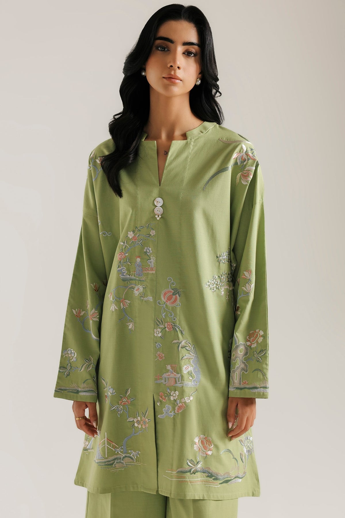 Embroidered 2 Piece Suit E9501