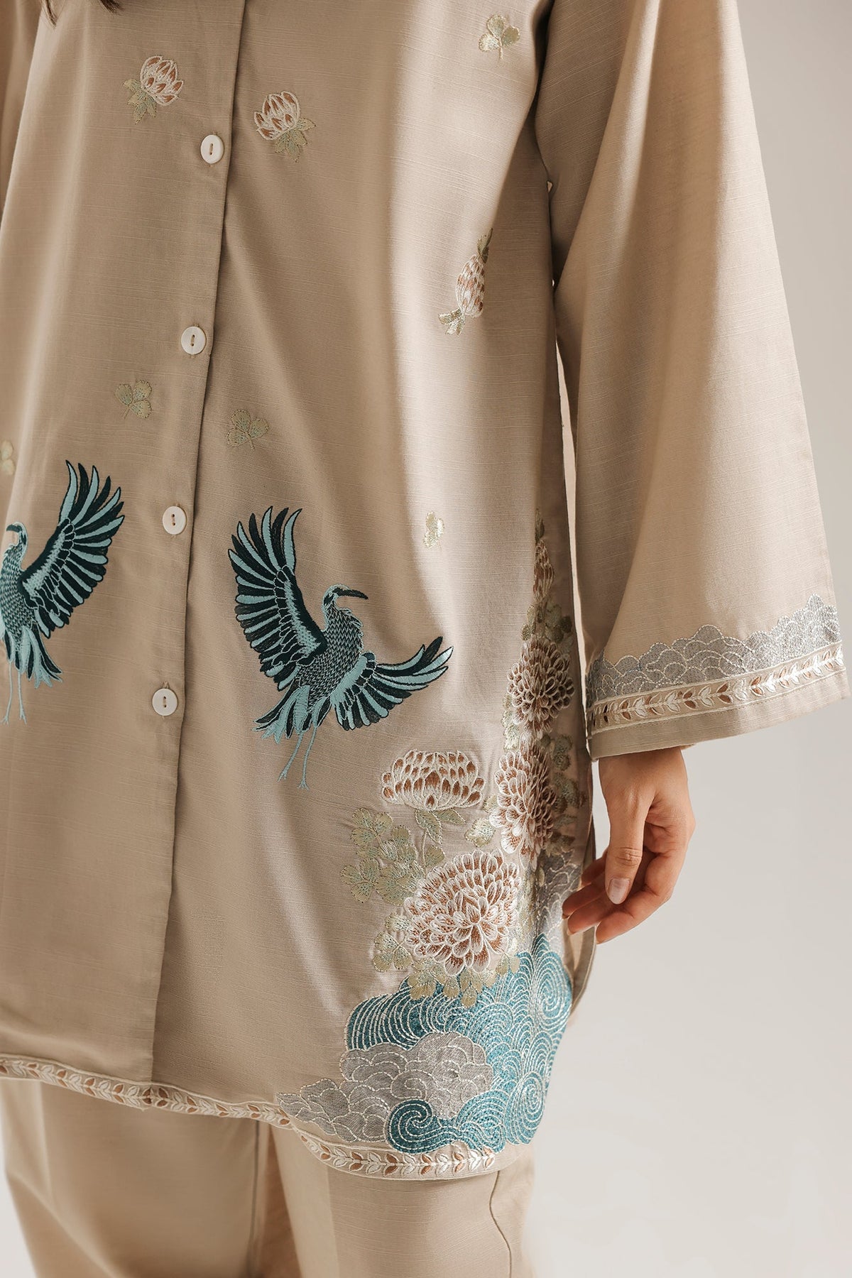 Embroidered 2 Piece Suit E9543