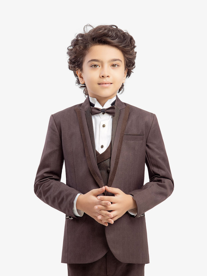 Brown Notch Collar Tuxedo Suit