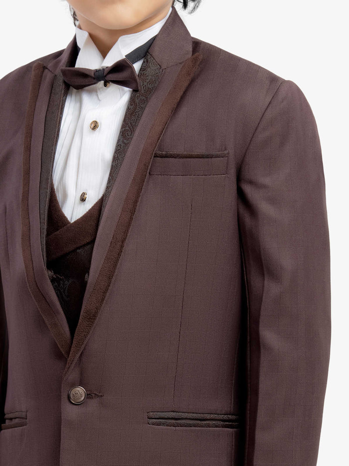 Brown Notch Collar Tuxedo Suit