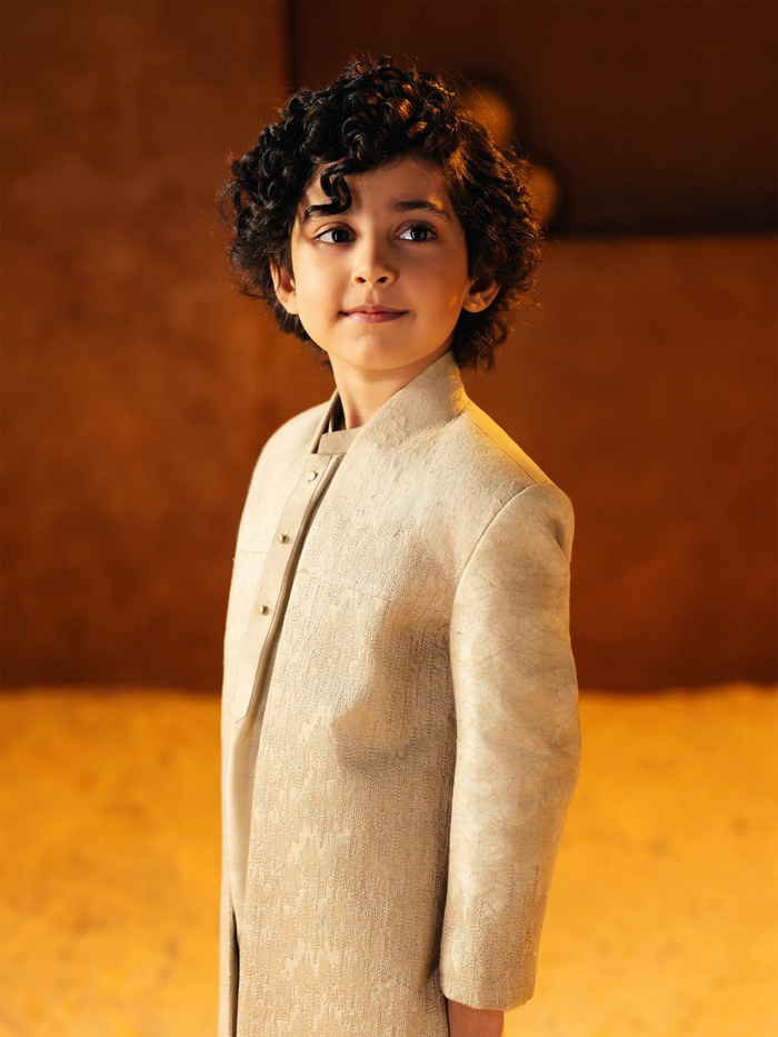 Cream Sherwani Suit