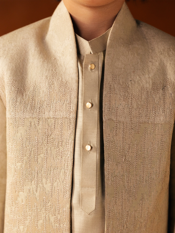 Cream Sherwani Suit