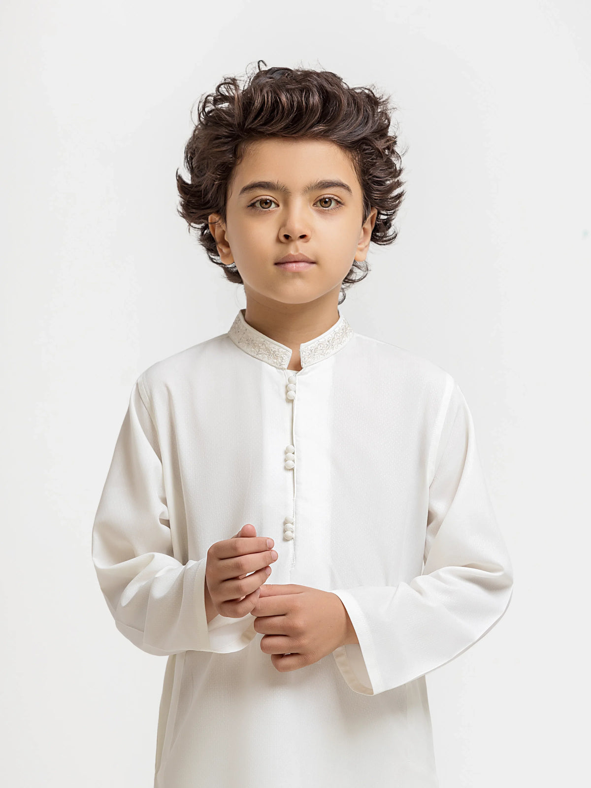 Embroidered Dobby Kurta Pajama - Ebtkp6-031