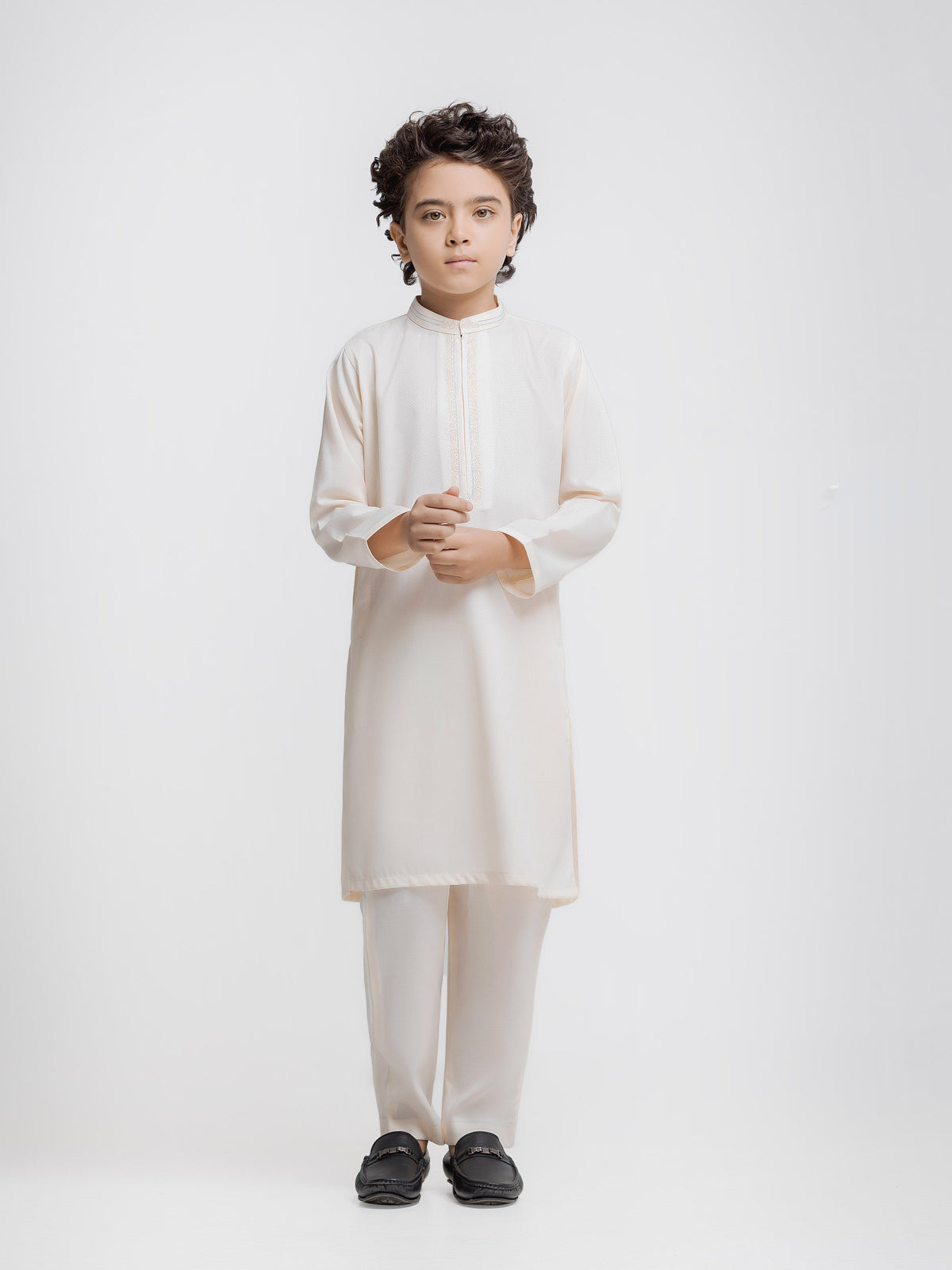 Embroidered Dobby Kurta Pajama - Ebtkp6-033