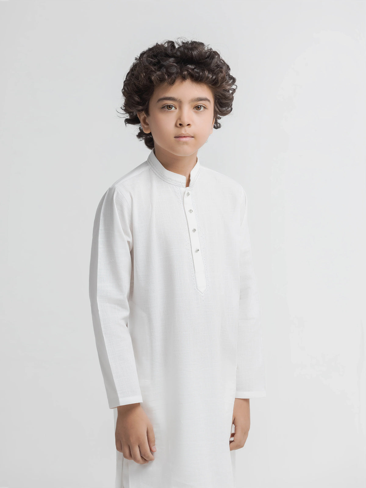 Embroidered Cotton Slub Kurta Pajama - Ebtkp6-034